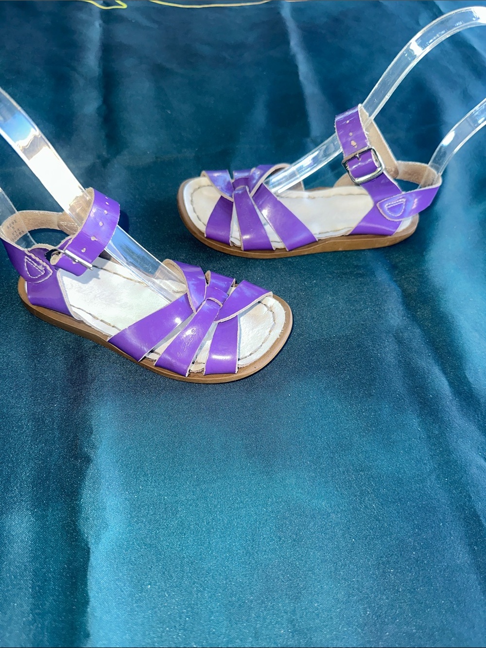 Salt Water Kids Purple Leather Sandals
